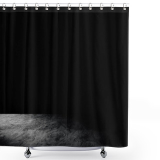 Personality  Empty Space Of Studio Dark Room Concrete Floor Grunge Texture Background With Lighting Effect. Shower Curtains
