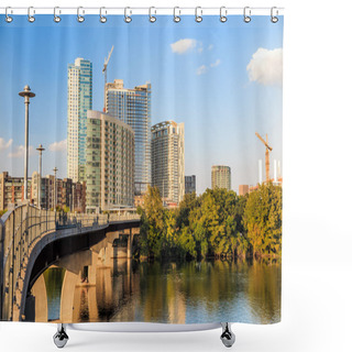 Personality  View Of Austin, Downtown Skyline Shower Curtains