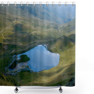 Personality  Lake In Carpathian Mountains Shower Curtains
