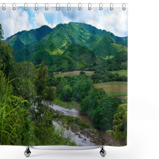 Personality  River In The Mountains Of Nicaragua Shower Curtains