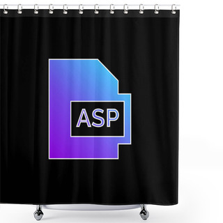 Personality  Asp Blue Gradient Vector Icon Shower Curtains