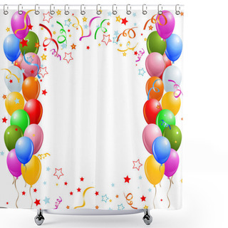 Personality  Balloons Border Shower Curtains