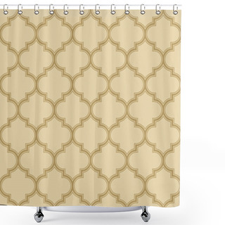 Personality  Quatrefoil Pattern With Outlines Shower Curtains