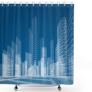 Personality  City Concept Shower Curtains