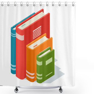 Personality  Isometric Book Icon Vector Illustration. Shower Curtains