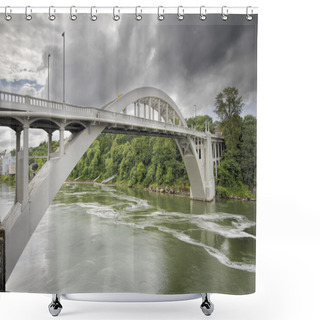 Personality  Oregon City Bridge Over Willamette River Shower Curtains
