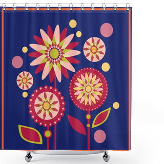 Personality  Floral Vector Pattern Background Shower Curtains