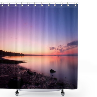 Personality  Sunrise Over Main Shower Curtains
