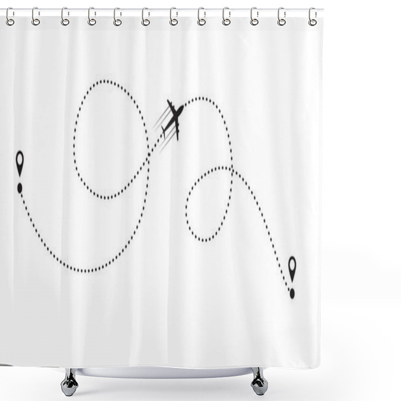 Personality  Plane And Track Shower Curtains