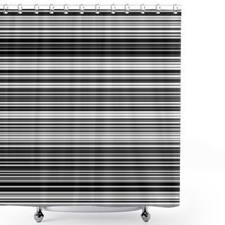 Personality  Random Horizontal Lines, Stripes Vector Pattern Background And Texture. Horizontal Streaks, Strips Backdrop Shower Curtains