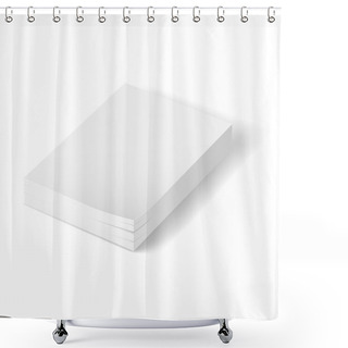 Personality  Stack Of Blank Paper Shower Curtains