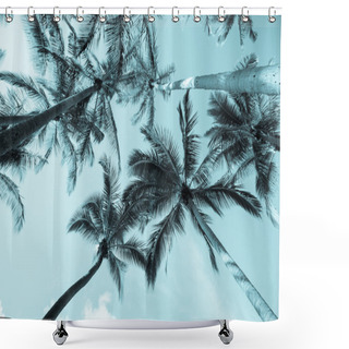 Personality  Vintage Image Palms Shower Curtains