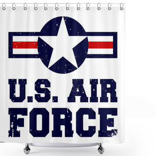 Personality  T-shirt Print Design U.S. Air Force Shower Curtains