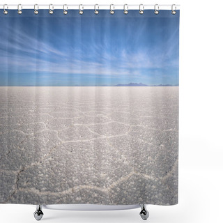 Personality  Landscape Of The Uyuni Salt Flats, Bolivia Shower Curtains
