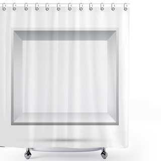 Personality  White Frame Shower Curtains