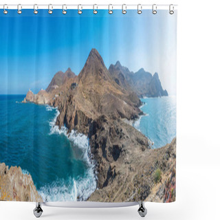 Personality  Coastline Of Cabo De Gata-Nijar National Park In Spai Shower Curtains