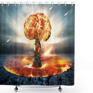 Personality  Nuclear Atomic War Shower Curtains