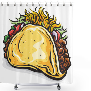 Personality  Hard Shell Taco Isolated Shower Curtains