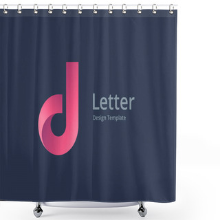Personality  Letter D Logo Icon Design Template Elements Shower Curtains