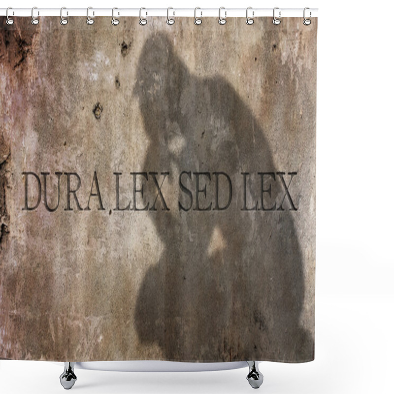 Personality  Dura Lex Sed Lex. A Latin Phrase. Shower Curtains