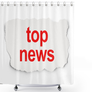 Personality  News Concept: Top News On Paper Background Shower Curtains