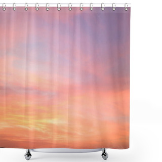 Personality  Twilight Sky With Effect Of Light Pastel Tone. Colorful Sunset Of Soft Clouds For Background Abstrac Concept, Aerial View  Shower Curtains