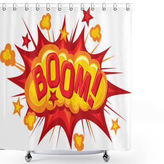 Personality  Cartoon - Boom Shower Curtains