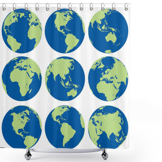 Personality  Globes Shower Curtains