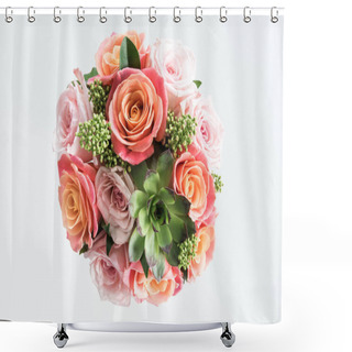 Personality  Beautiful Bouquet Of Roses Shower Curtains