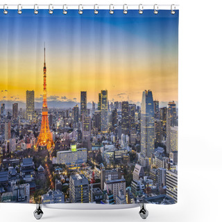 Personality  Tokyo Japan City Skyline Shower Curtains