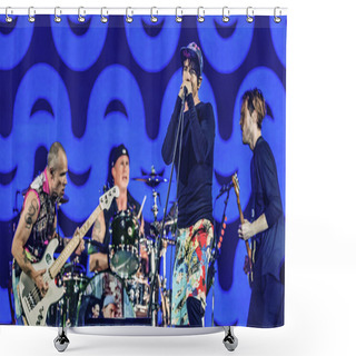 Personality  8-10 June 2019. Pinkpop Festival, Landgraaf, The Netherlands. Concert Of Red-Hot-Chili Peppers Shower Curtains