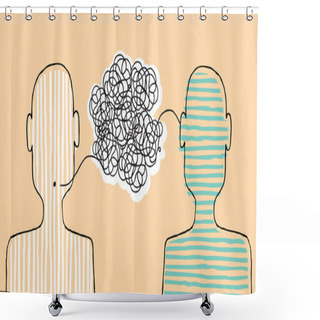 Personality  Communicating A Message Shower Curtains