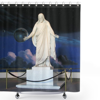 Personality  Statue Of Christ Shower Curtains