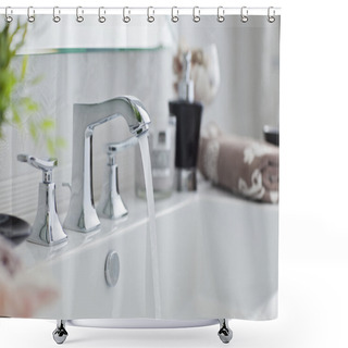 Personality  Modern Bathroom Faucet Shower Curtains