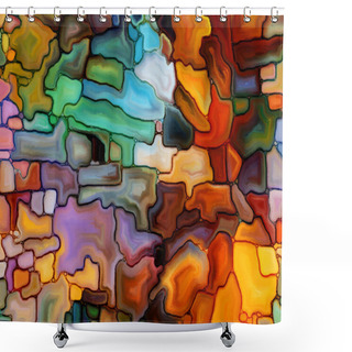 Personality  Visualization Of Digital Stained Glass Shower Curtains