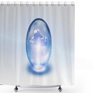 Personality  Sphere Contains Storm Cloud Shower Curtains