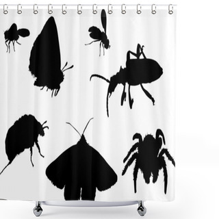 Personality  Butterflies, Spider, Bugs And Flies Shower Curtains