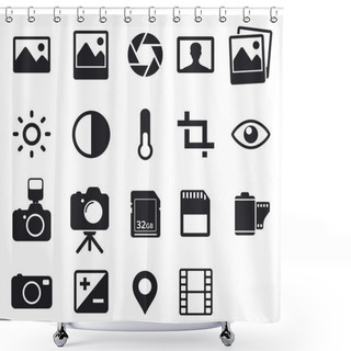 Personality  Photo Icons Shower Curtains