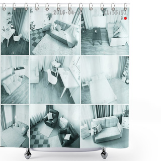 Personality  Home Security System Concept Shower Curtains