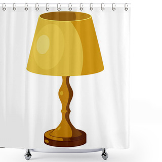 Personality  Yellow Lamp With Shade. Eps10 Shower Curtains