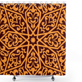 Personality  Islamic Or Arabic Seamless Pattern Shower Curtains