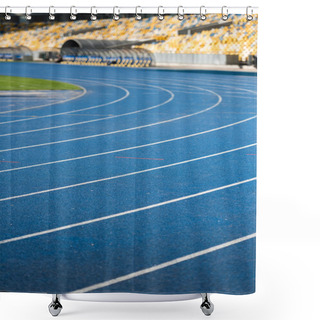 Personality  Blue Running Track Shower Curtains