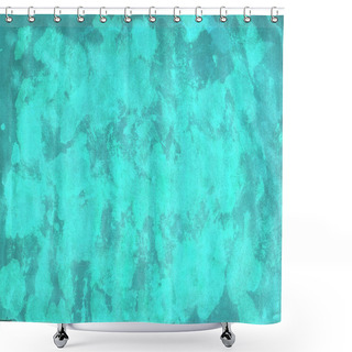 Personality  Bright Colored Blue Turquoise Watercolor Backgrounds. Abstract Hand Painted Art. Shower Curtains