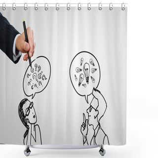 Personality  How To Keep Dialogue Going Shower Curtains