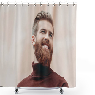 Personality  Handsome Bearded Man Shower Curtains