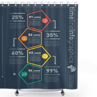 Personality  Web Template For Vertical Diagram Shower Curtains
