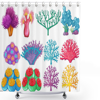 Personality  Different Type Of Coral Reef Shower Curtains