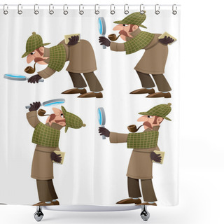 Personality  Detective Set Shower Curtains