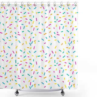 Personality  Seamless Pattern With Donut Glaze On A White Background Shower Curtains