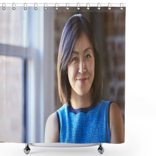 Personality  Portrait Of Businesswoman In Office  Shower Curtains